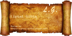 Liptai Gitta névjegykártya